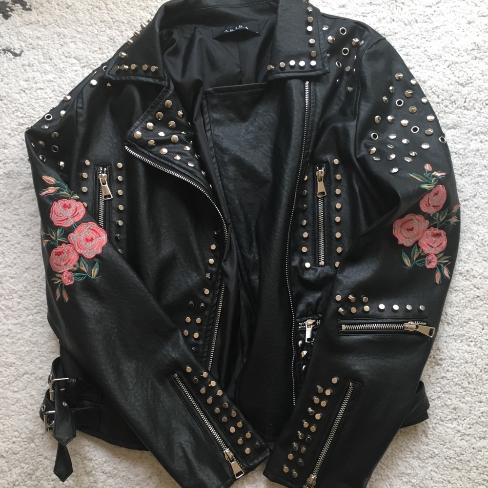 AKIRA Faux Leather Moto Jacket